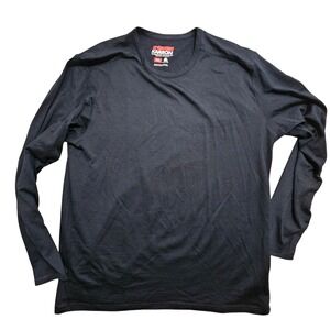 Karbon Mens XXL Black 100% Merino Wool Long Sleeve Base Layer Crew Neck Shirt